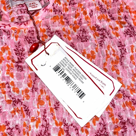 NWT BANJANAN FLICKER DRESS TWIST FLOWER PEONY Size XXL - Picture 5 of 9